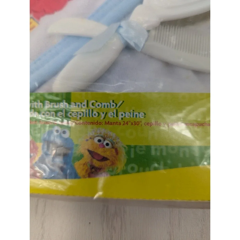 Sesame Street Babies Elmo baby hooded towel hair‎ brush comb set new